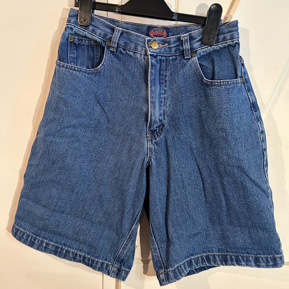 Long denim shorts